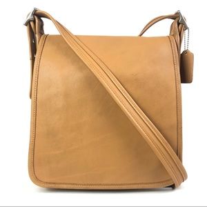 Vintage Coach Studio Flap Crossbody Bag No. 9144 | Saddle Tan Leather | Classic